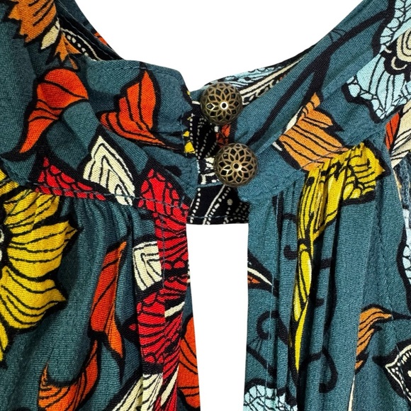 Anthropologie Geneva Halter Wide Leg Floral Jumpsuit Green Size XS - Picture 9 of 14